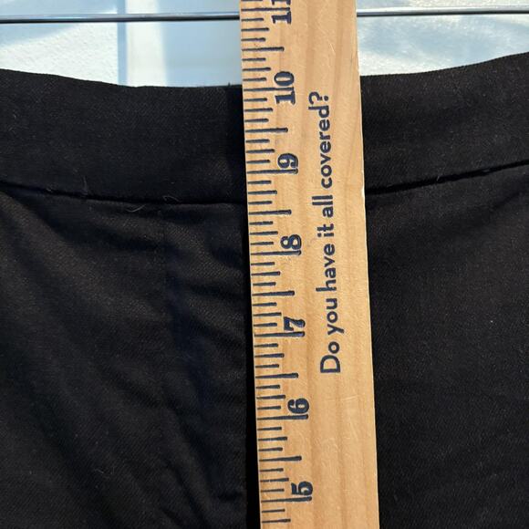 Ann Taylor Pants Womens 4 Black Linen Blend Cropped Ankle Trouser Work Office - Picture 9 of 11